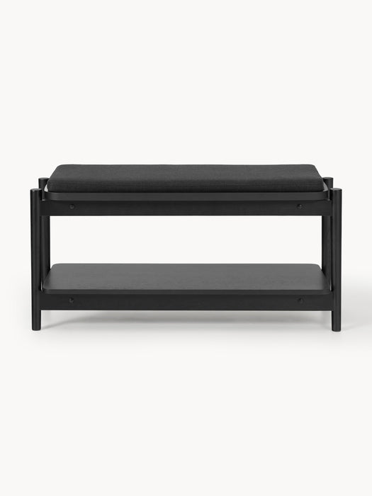 Upholstered Wooden Bench Libby with Shoe Rack