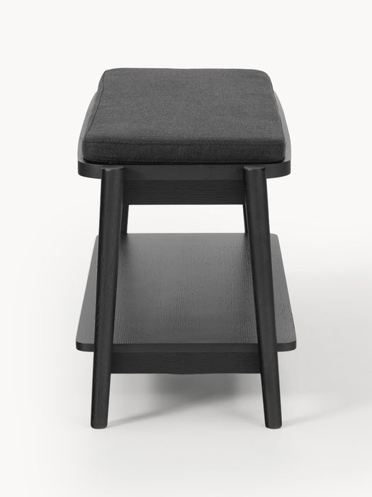 Upholstered Wooden Bench Libby with Shoe Rack