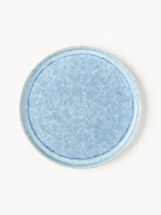 Danza Handmade Breakfast Plates with Reactive Glaze, Set of 4