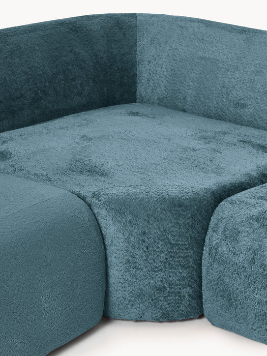 XL Modular Teddy Boucl Sofa Wolke