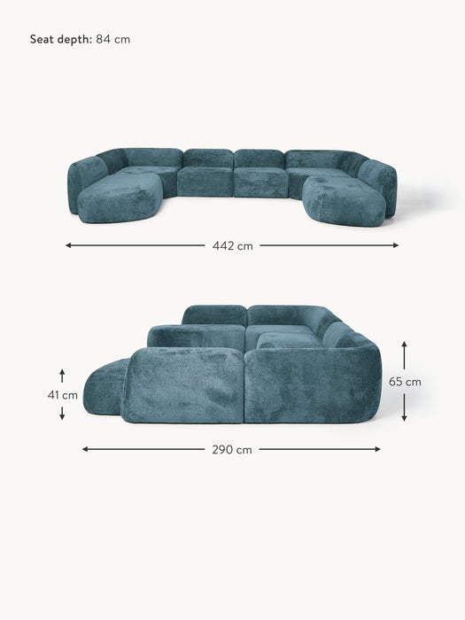 XL Modular Teddy Boucl Sofa Wolke