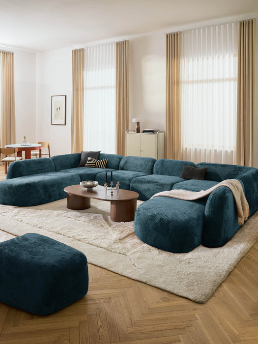 XL Modular Teddy Boucl Sofa Wolke