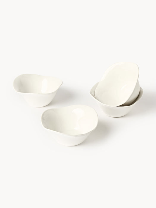 Organic Shaped Porcelain Small Bowls Joana Set of 4