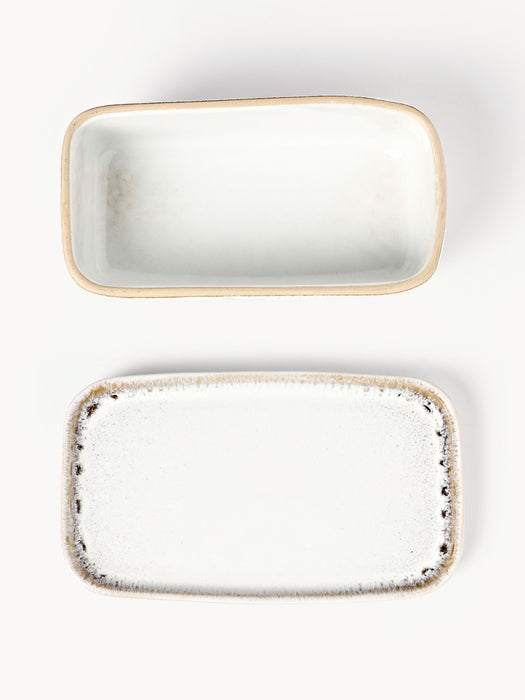 Handmade Butter Dish Danza with Reactive Glaze