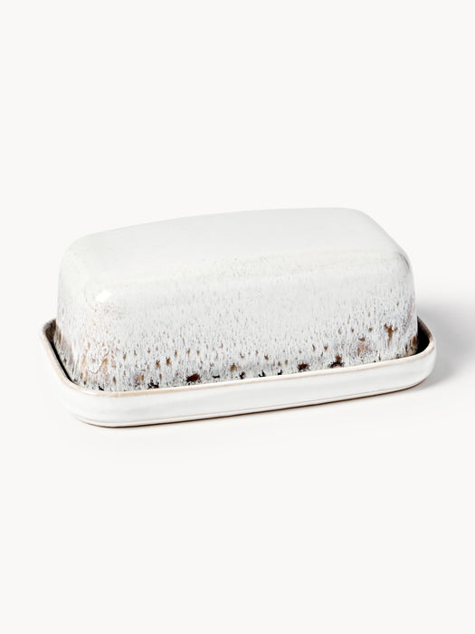 Handmade Butter Dish Danza with Reactive Glaze