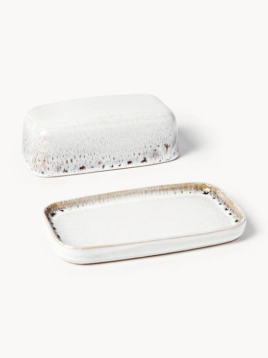 Handmade Butter Dish Danza with Reactive Glaze
