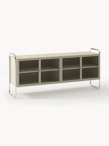 Robyn Metal Sideboard with Glass Front