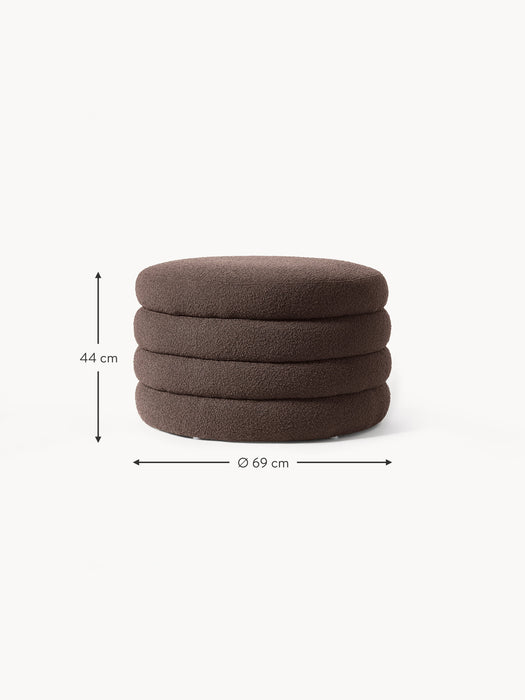 XL Boucl Stool Alto with Storage Space