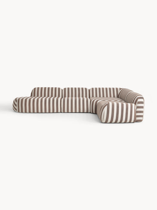 XL Modular Striped Corner Sofa Wolke