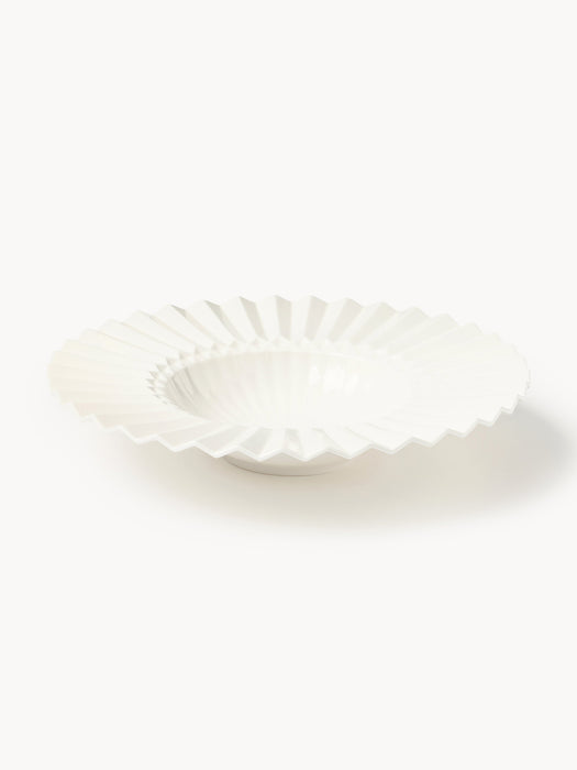 Porcelain Soup Plates Antonin with Embossed Pattern Set of 4
