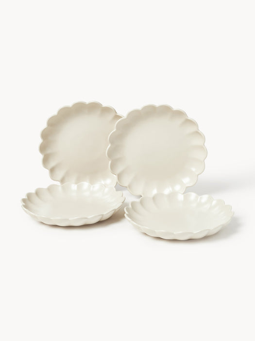 Flower-Shaped Breakfast Plates Sabina Set of 4
