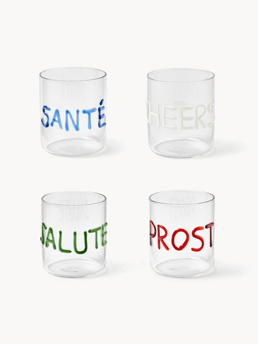 Tutti Mouth-Blown Borosilicate Tumblers, Set of 4