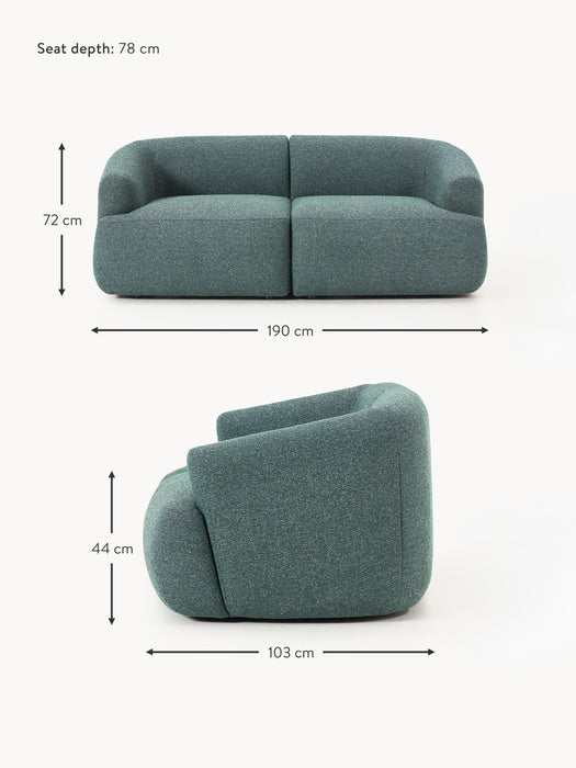 Modular Boucl Sofa Sofia 2-seater