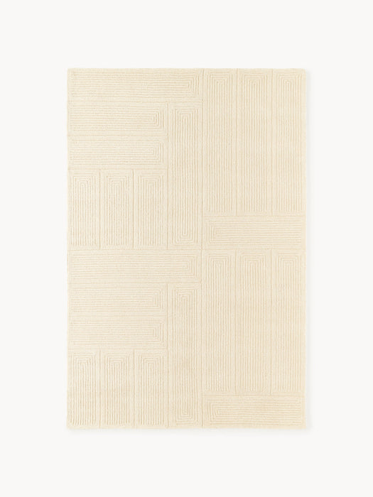 Alexia High-Low Wool Rug, Hand-Tufted