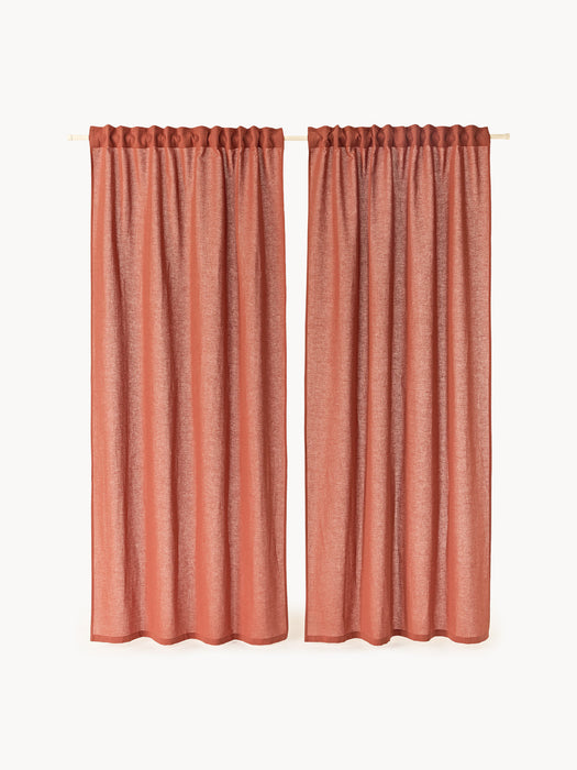 Sari Light-Filtering Multi-Band Curtains, Set of 2, W 140 cm