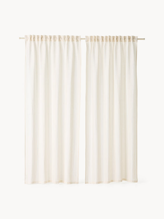 Dewi Light-Filtering Multi-Band Curtains, Set of 2, W 140 cm