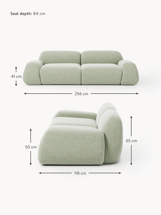 Modular Boucl Sofa Wolke 3-seater