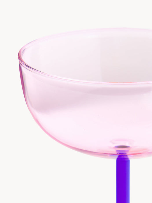 Karisa Mouth-Blown Borosilicate Champagne Coupes, Set of 4