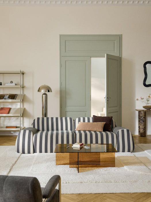 Modular Striped Sofa Wolke 3-seater