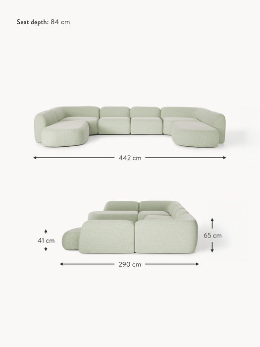 XL Modular Boucl Sofa Wolke