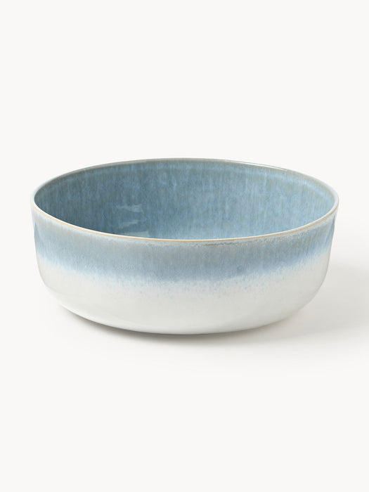 Danza Handmade Salad Bowl with Reactive Glaze
