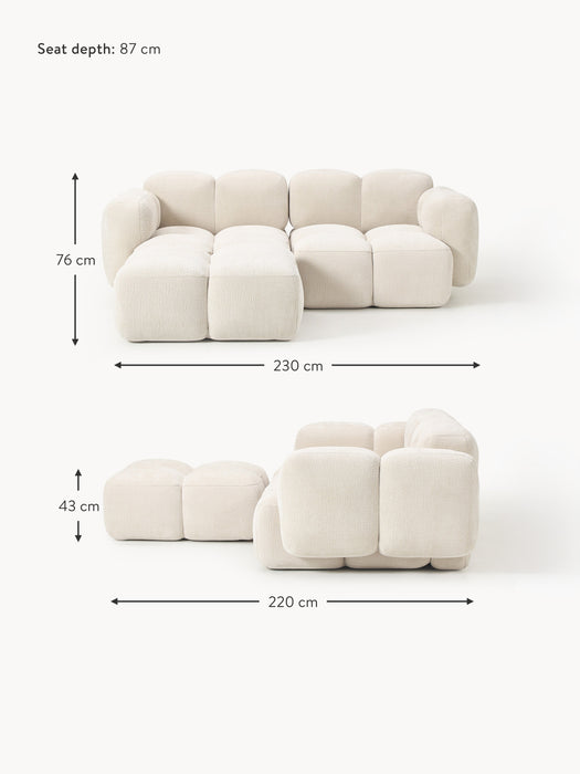 Modular Sofa Tayla 2-seater with Ottoman leftright