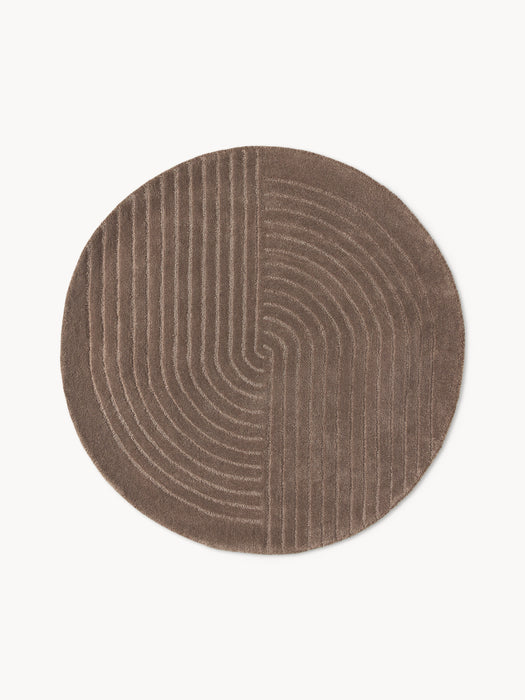Round Hand-Tufted Wool Rug Mason