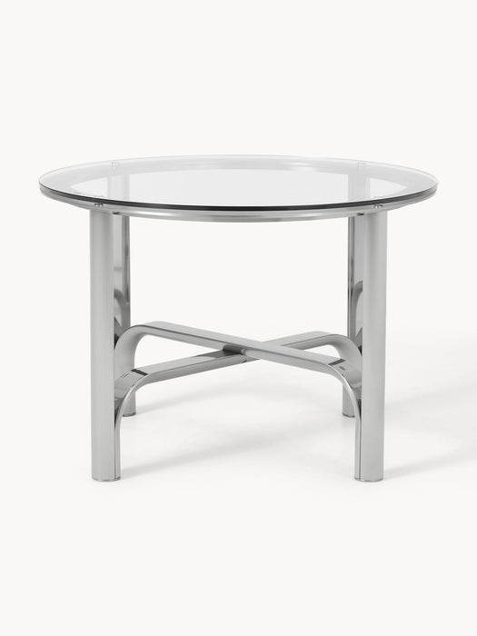 Neil Round Dining Table with Glass Top, in various sizes