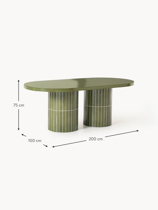 Oval Garden Table Saya 200x100 cm
