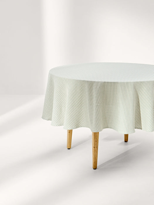 Perry Striped Round Tablecloth
