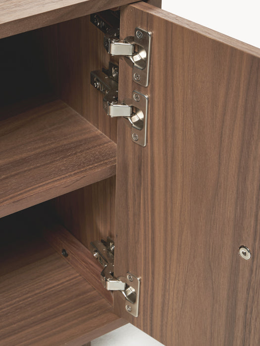 Bedside Table Holden with Travertine Handle