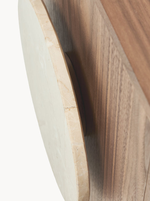 Bedside Table Holden with Travertine Handle