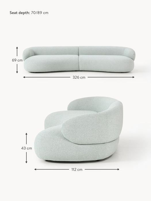 Boucl Sofa Alba 4-seater