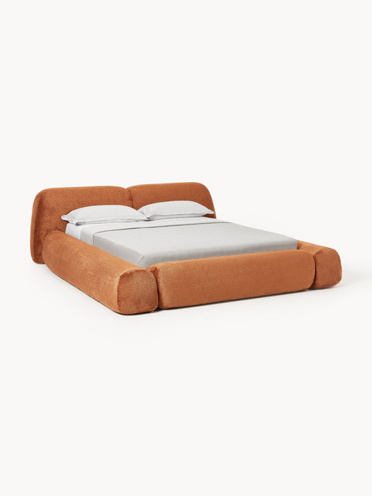 Upholstered Teddy Boucl Bed Wolke