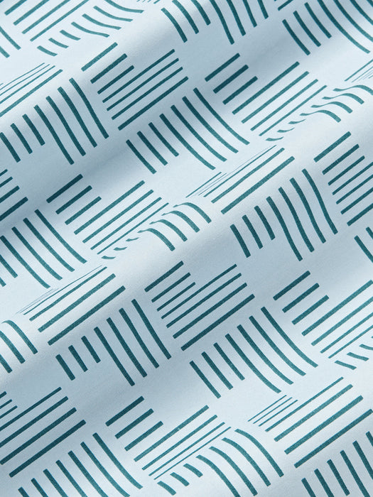 Inki Geometric Print Cotton Percale Duvet Cover