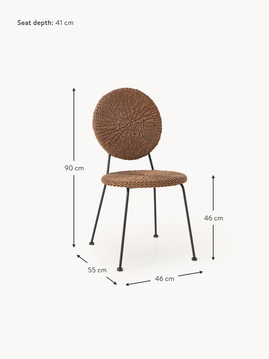 Polyrattan Garden Dining Chairs Spence Set of 2