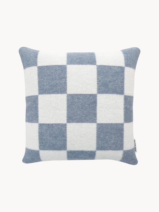 Wool Cushion Cover Level Up with Checked Pattern