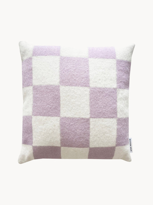 Wool Cushion Cover Level Up with Checked Pattern