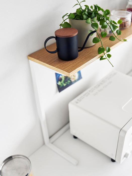 Oak Wood Kitchen Shelf Tower