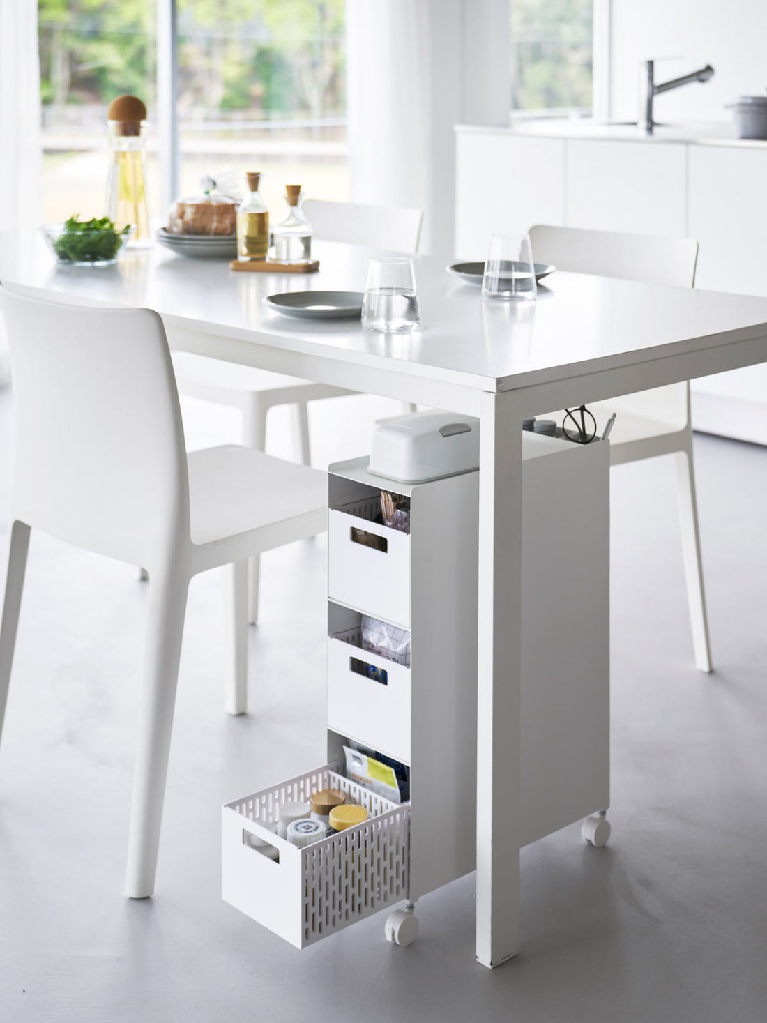 Storage Shelf Tower with Wheels