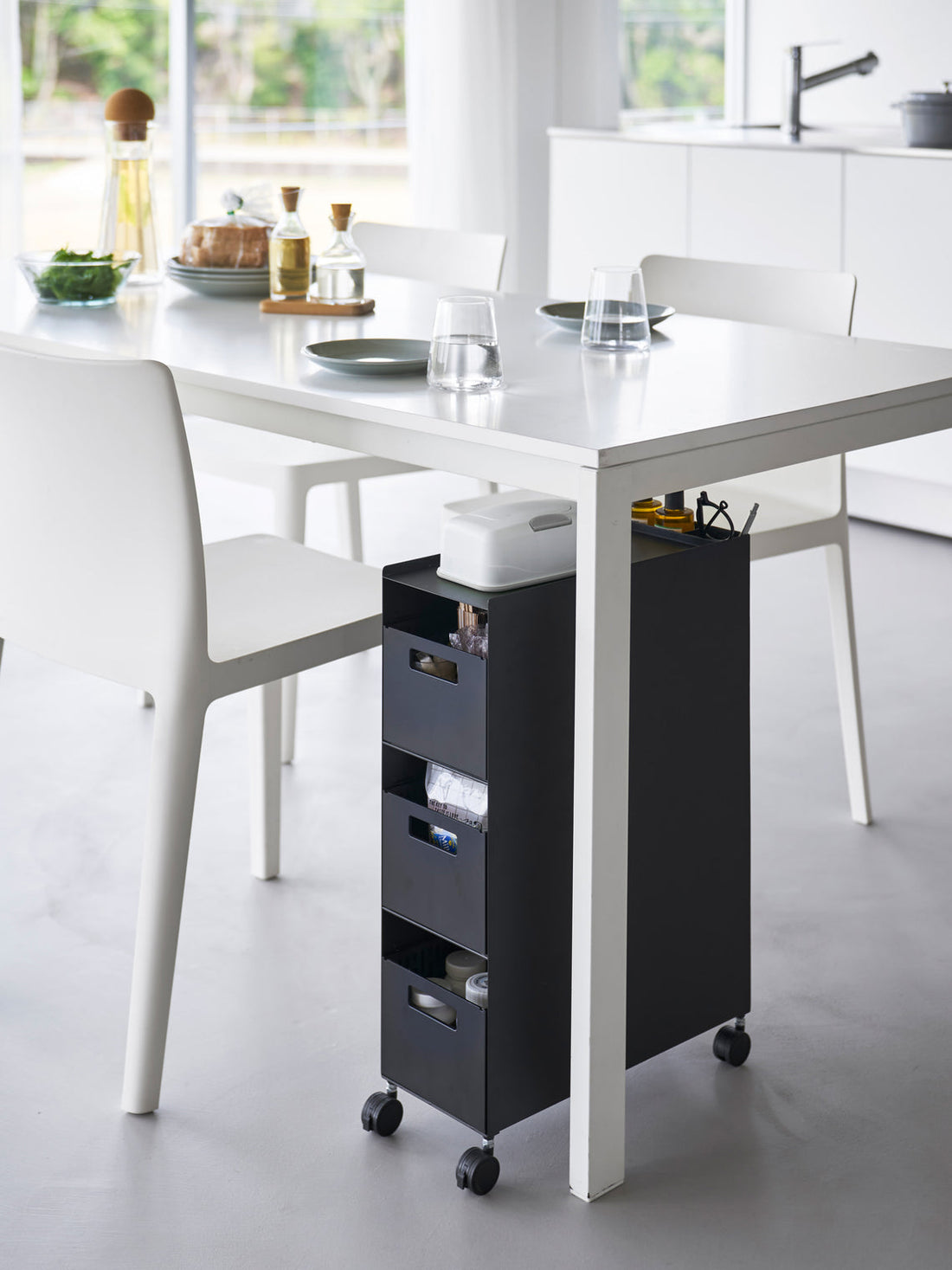 Storage Shelf Tower with Wheels