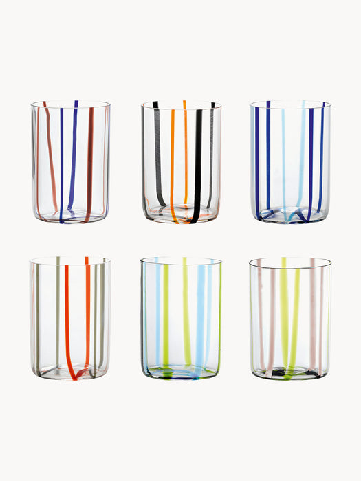 Tirache Handmade Soda-Lime Tumblers, Set of 6