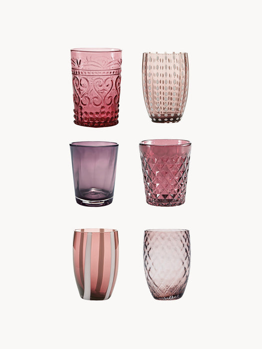 Handcrafted Tumblers Melting Pot Set of 6