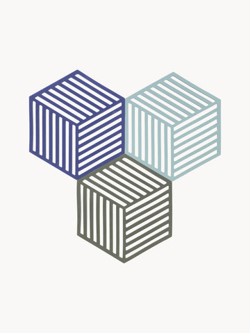 Hexagon Silicone Coasters, Set of 3