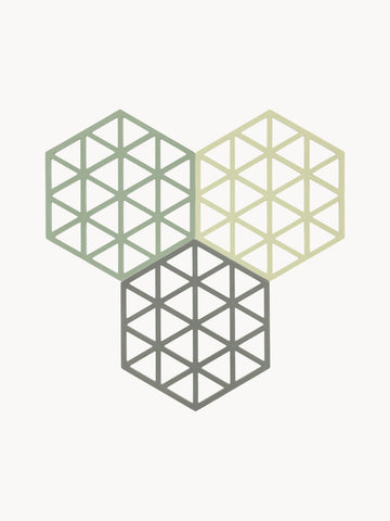 Triangles Silicone Coasters, Set of 3