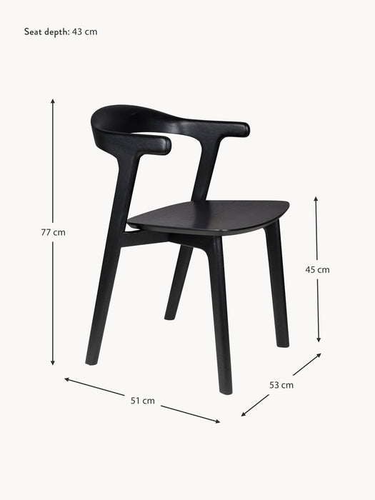 Wooden Dining Chairs Northwood with Armrests Set of 2
