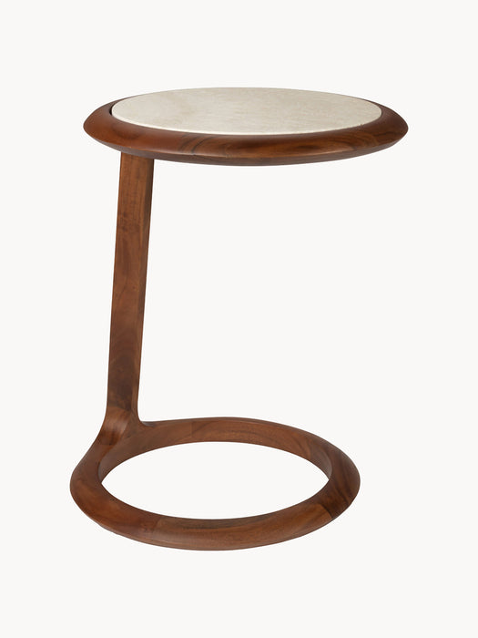 Travertine Side Table Doppio