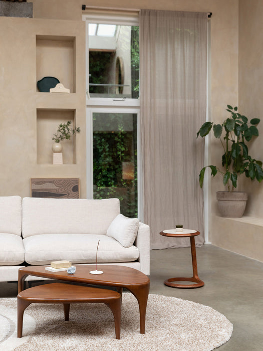 Travertine Side Table Doppio