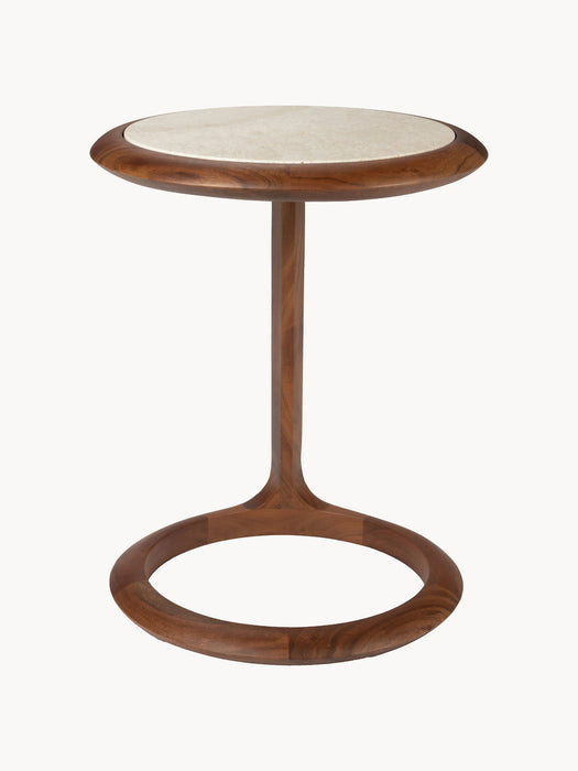 Travertine Side Table Doppio