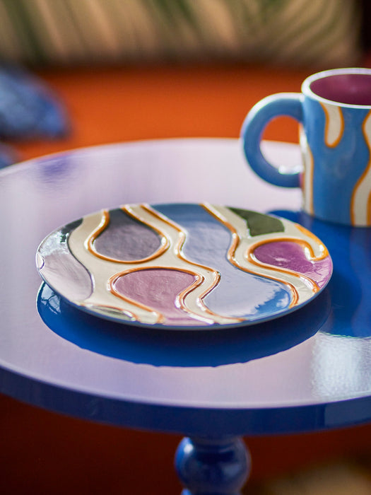 Hand-Painted Dessert Plates Salacia Set of 4